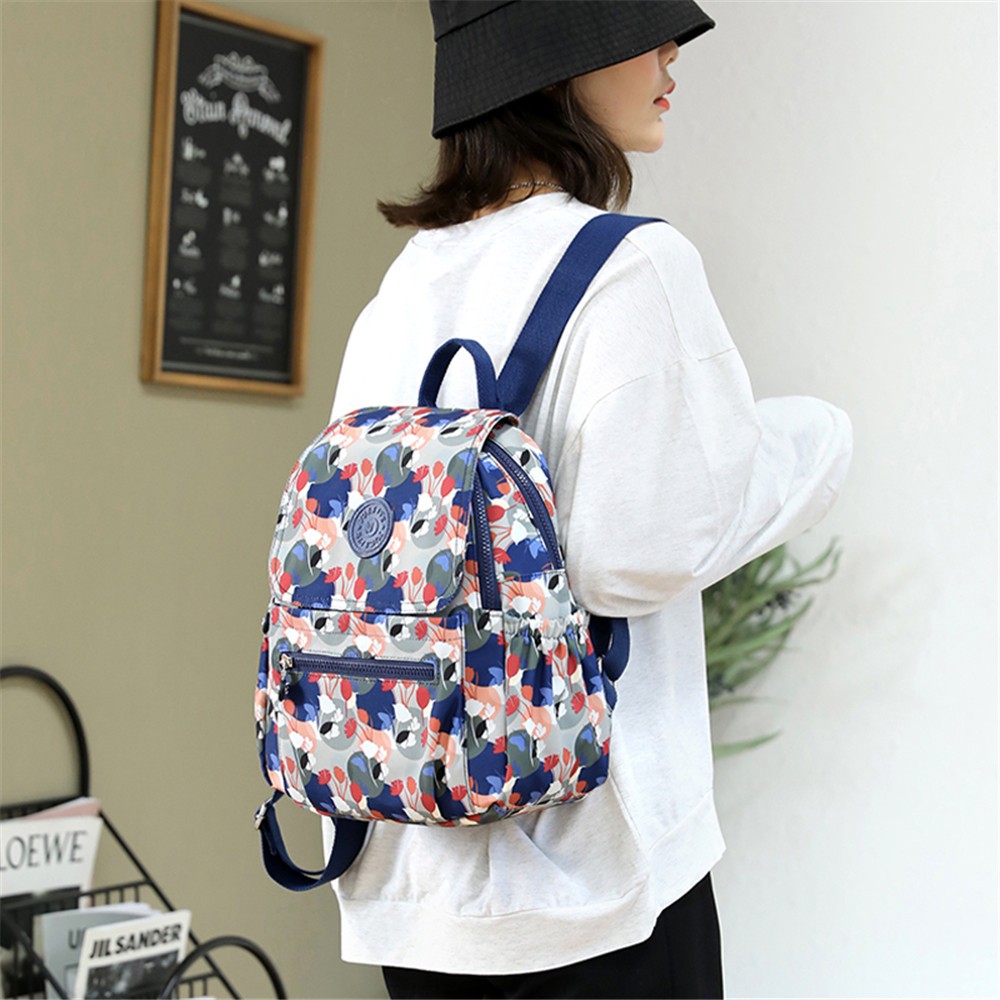 2021 floral pattern anti-theft backpack ladies fashion multifunctional travel backpack high quality nylon student school bags