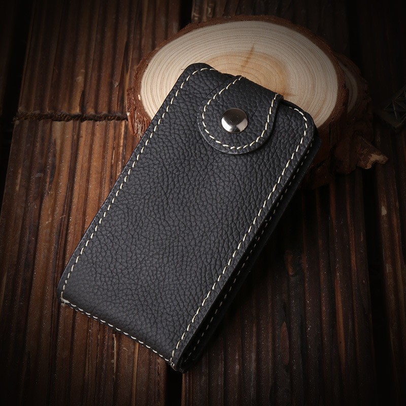 Genuine Leather Wallet with Key Clip for Men, Soft Leather Wallet with Pull Pattern for Home Keys, Keychain Holder, Wallet