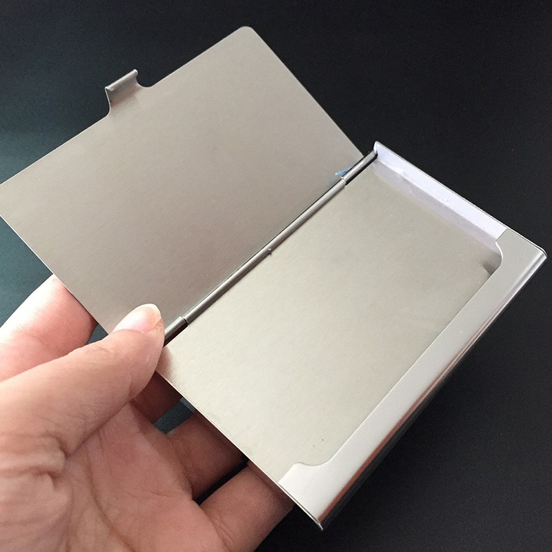 Creative Business Card Case Stainless Steel Aluminum Holder Metal Box Business Card Holder Metal Wallet