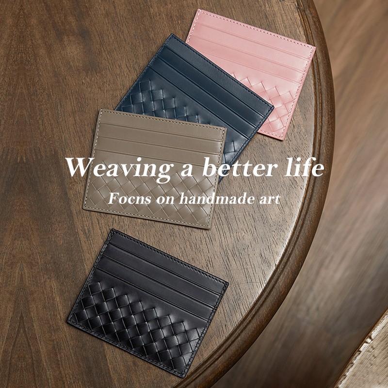 100% Leather Credit Card Men Ultra-thin Brand Business Card Multiple Card Slots Anti Degaussing Simple Women Card Bags