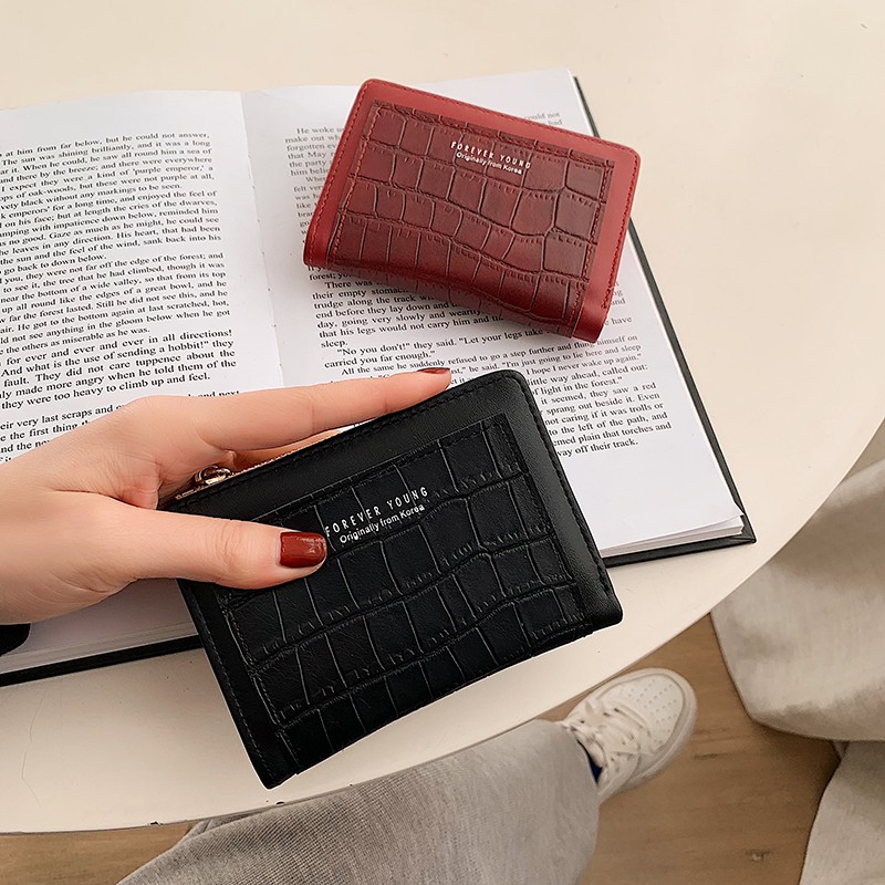 Stone Style 2022 New Small Women Wallets Short Female Leather Women Wallet Card Holder Coin Purse Ladies Pockets