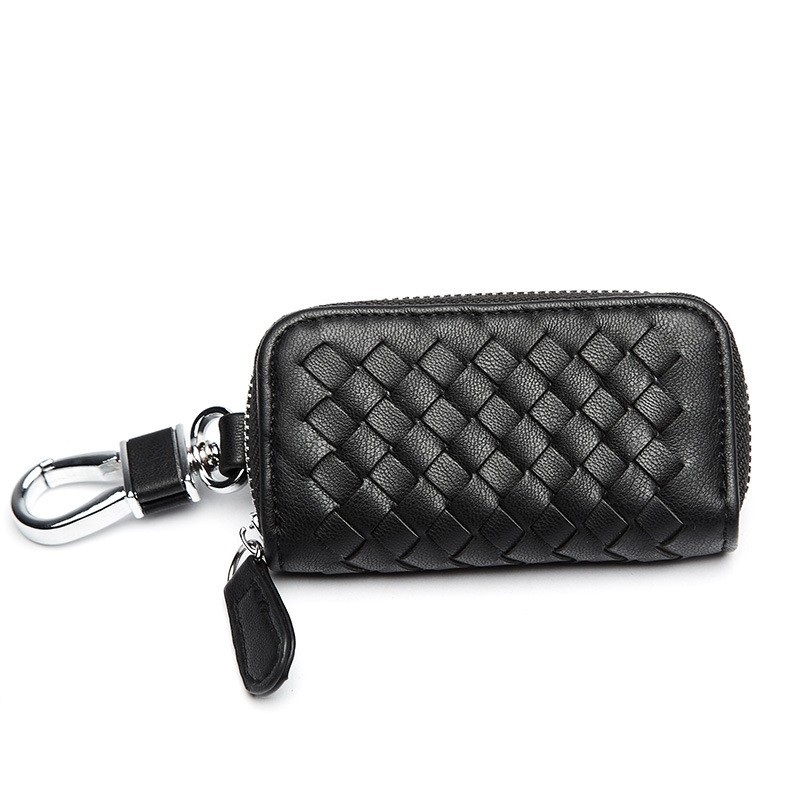 Luxury Mini Car Key Bag Men Keychain Keys Case Leather Auto Key Wallet Zipper Keychain Cover Bag Bag Men Wallet