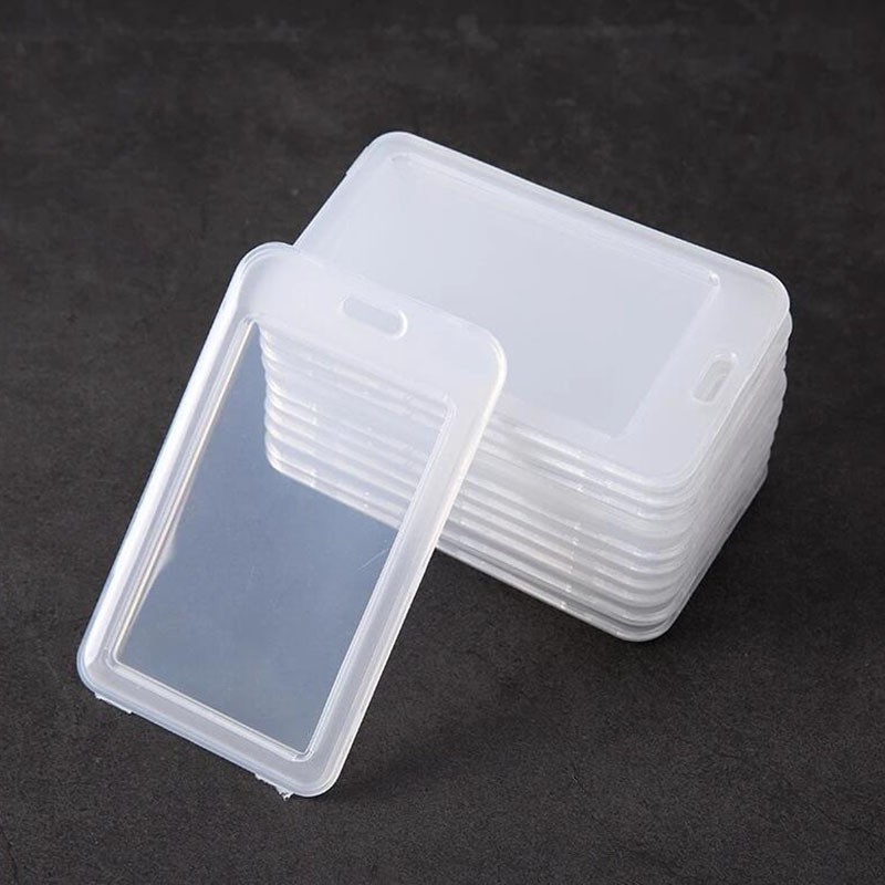 10pcs Transparent Waterproof Cover Women Men Student Bus Holder Case Business Credit Bank ID Card Protection Sleeve