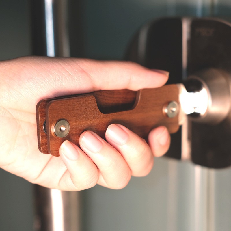 الذكية مدبرة المنزل مفتاح صغير محافظ خشبية EDC الرجال سيارة مفتاح حامل تصميم جديد DIY بها بنفسك منظم جيوب حقيبة سلسلة مفاتيح محفظة مفتاح كليب