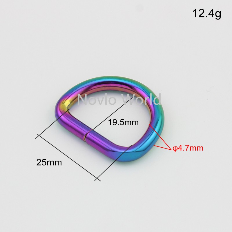 Heavy Duty Metal Sewing Rings, Rainbow Open D-Ring Belt Rings, 10-50 Pieces, Full Size 10-13-15-25-32-38mm, For Sewing Wholesale