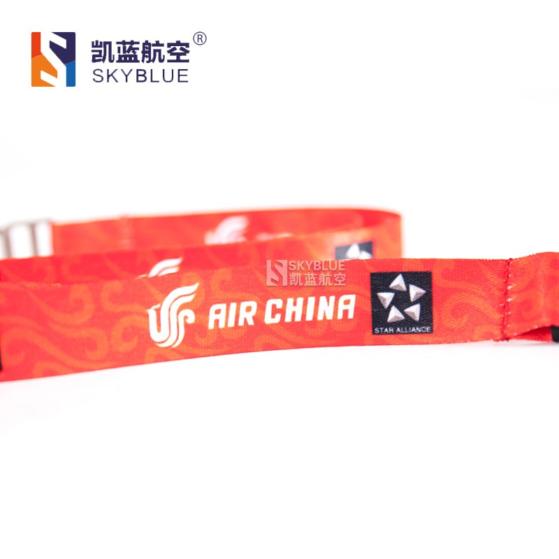 Red Air China Lanyard for Pliot Flight Crew License ID Card Holder Boarding Pass String Sling Metal Buckle Unique Gift