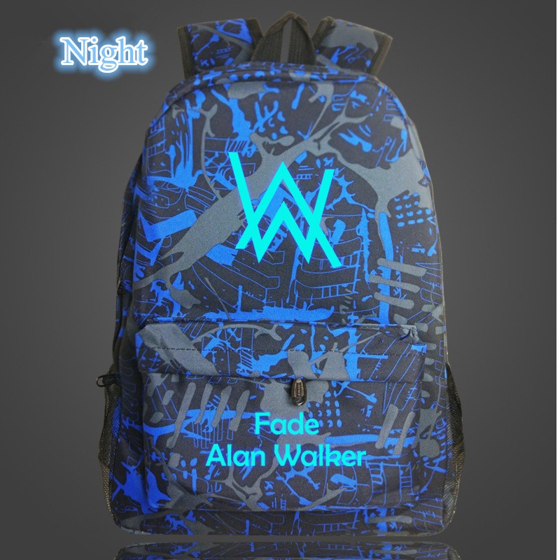 Music DJ Comic Alan Walker Faded Backpack High Quality School Bag Travel Bags For Men And Women