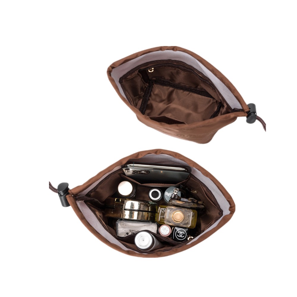 Fits Nano Noe Pochette Organizer Insert Wateproof Nylon Bucket Bag Purse in Designer Handbag Organizer Interior Cosmetic Bag