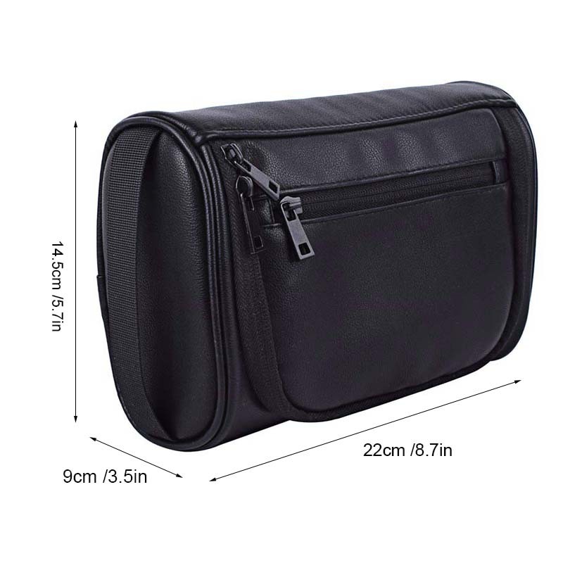 Men Waterproof Travel Toiletry Cosmetic Wash Bag Bathroom Leather Business Shaving Bag Ladies Bath Bag With Strong Handle