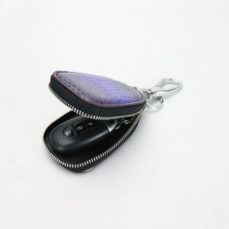 Customized Genuine Snake Leather Car Key Wallet Holder Men Luxury Car Key Ring Unisex Key Holder for Car