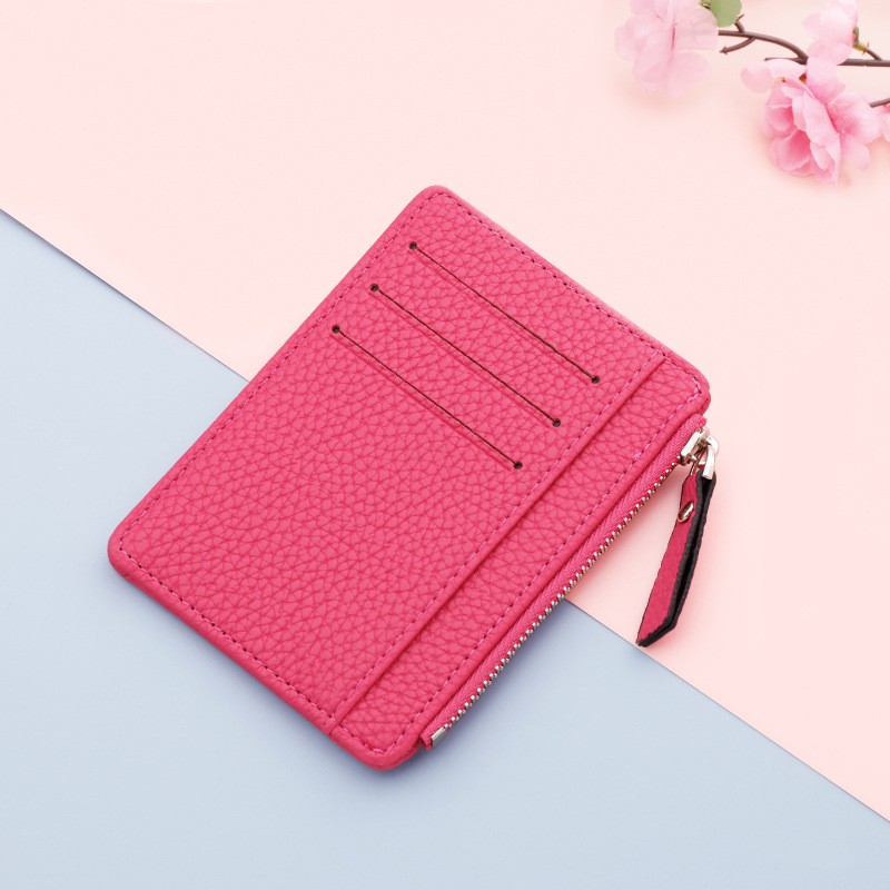 Fashion Classic Mini Card Holder for Women Girls Stylish Simple All-match Coin Purse Soft PU Leather Bank Card Organizer