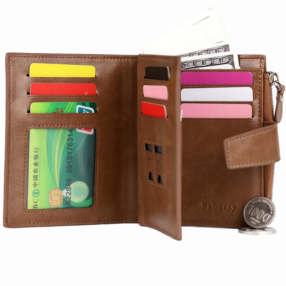 New Designer Mens Wallet PU Bifold Short Wallets Men Hasp Vintage Male Wallet Money Bag Multifunction Cards Wallet 2022