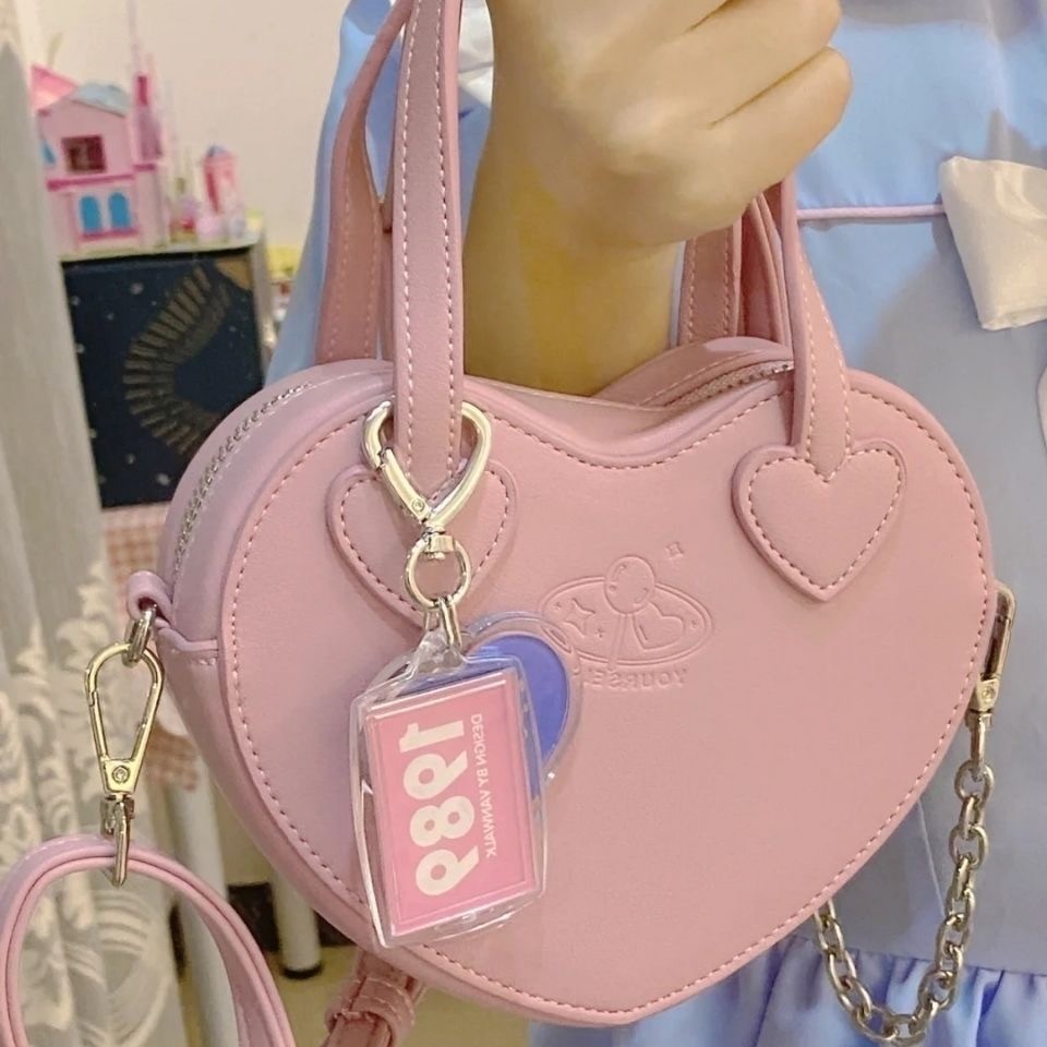 Xiuya Japanese Handbag for Girls Small Cell Phone Women Shoulder Bag Female Kawaii Cute Heart Lolita Crossbody Bag Women 2022