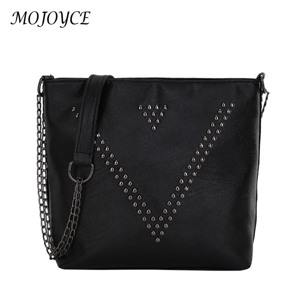 Women Shoulder Bags Fashion PU Leather Handbag Purse Female Small Rivet Casual Messenger Bag Multifunction Small Clutch