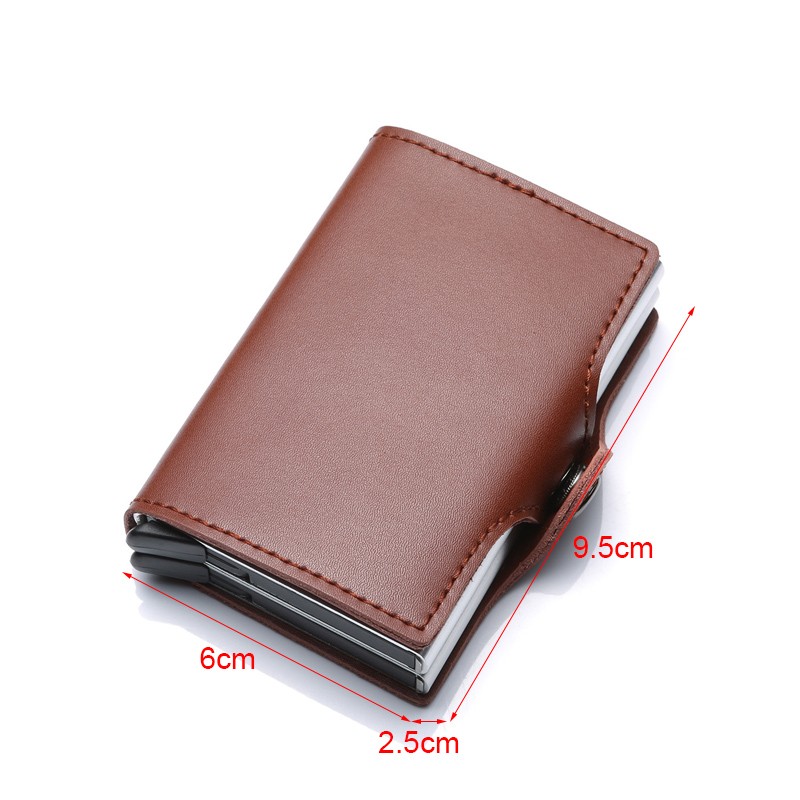 DIENQI - Crazy Horse Genuine Leather Men Wallets, Men's Leather Wallet with RFID Lock, Small Wallet for Men