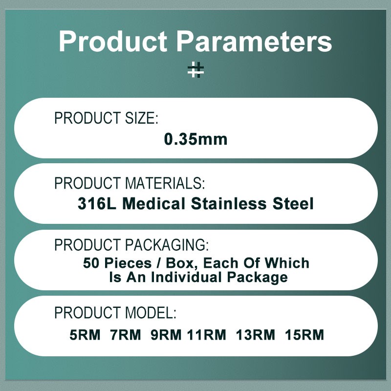 إبر الوشم التي يمكن التخلص منها ، 0.35 مللي متر ، 5RM ، 7RM ، 9RM ، 11RM ، 13RM ، 15RM ، دليل الوشم ، قبضة آلة الوشم ، 50 قطعة