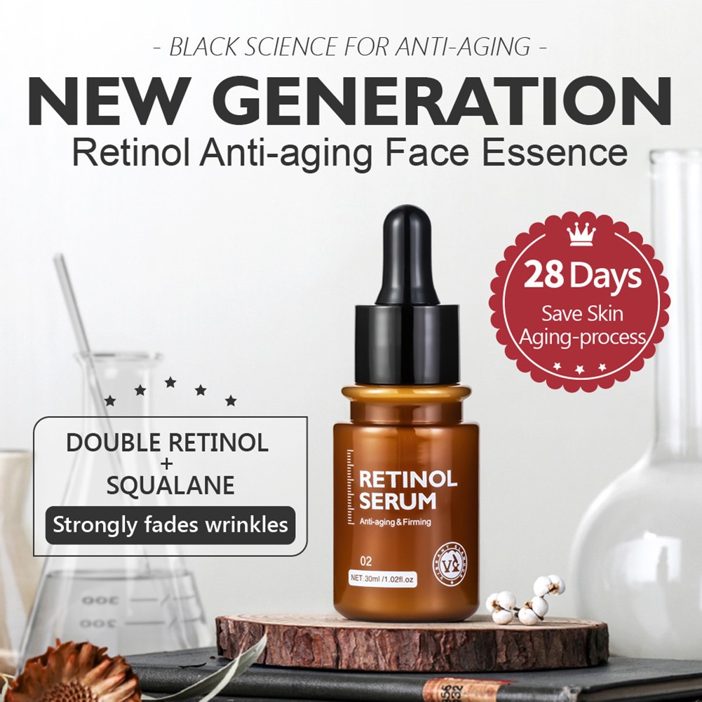 Retinol Face Serum Moisturizing Whitening Firming Fade Fine Lines Anti Wrinkle Anti Aging Essence 30ml