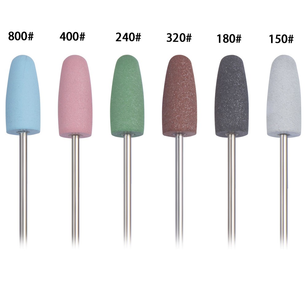 Rubber Silicone Milling Cutter for Manicure Stones Nail Drill Bit Machine Manicure Accessories Nail Buffer Polisher Grinder Tool