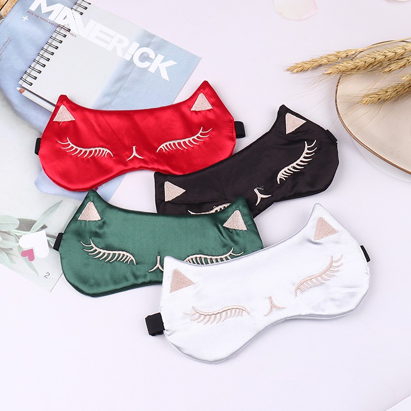 Soft Portable Eye Mask Fast Sleep Eyeshade Cover Eye Masks Shade Patch Women Men Blindfold Travel Sleep