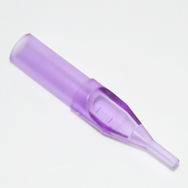 Disposable Tattoo Needle Heads Sterile Purple Plastic Tube Round Mouth Size 3R 5R 7R 9R 11R 13R