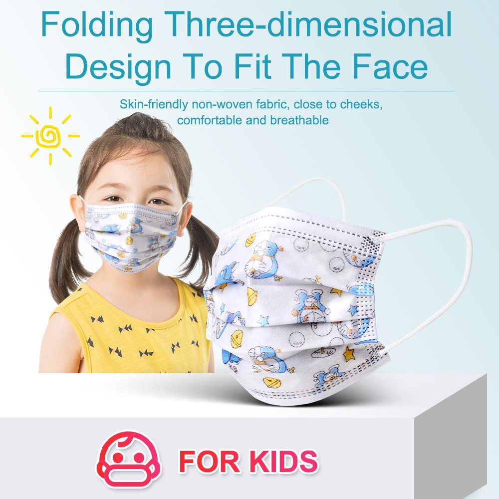 50/100pcs Cartoon Children Face Masks 3 Layer Disposable Mouth Flex Soft Breathable Cute Hygiene Kids Face Mask for Child