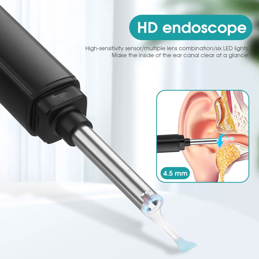 3.9mm Wireless Optical Intraear HD Camera Otoscope For Ear Nose Inspection Oral LED Light WiFi Ear Endoscope Ear Care Borescope