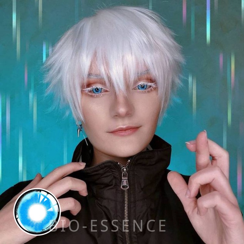 Bio-essence 1 Pair Cosplay Colored Contact Lens Eyes Accessory Anime Len Jujutsu Kaisen Jojo Lens Blue Lens Lenses