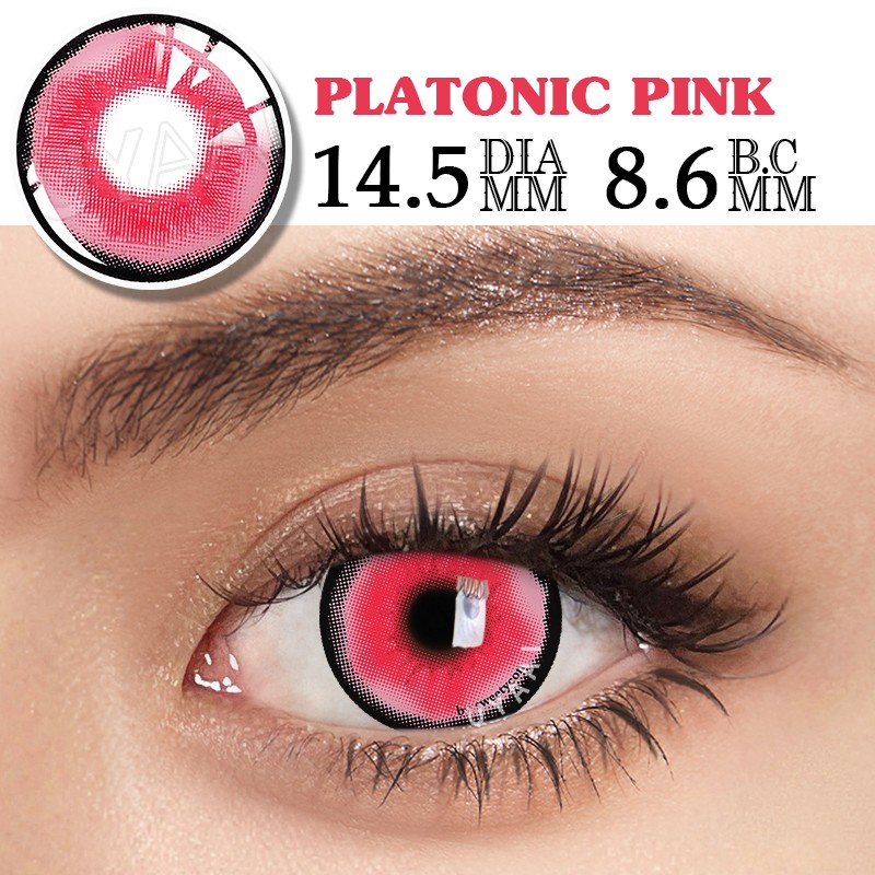 1 Pair of UYAAI Kitagawa Marine Contact Lenses Anime Lens Pink Lens Cosplay Lens Lee Darling Dress