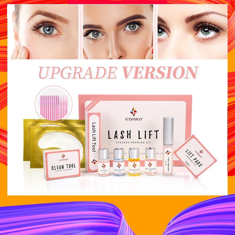 Dropshipping upgrade version lash lift kit ICONSIGN lift eyelashes lashes perm eyelash lift lash lift can do your logo