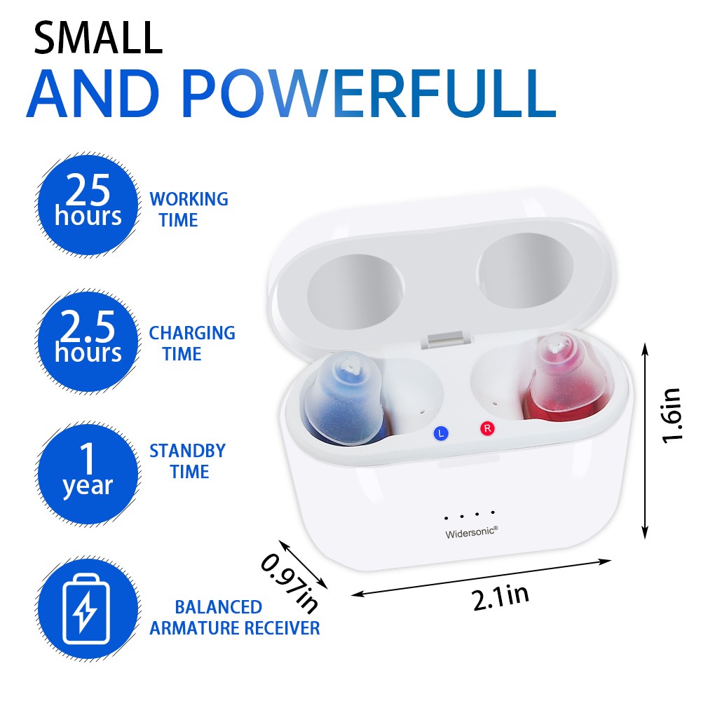 Rechargeable Invisible Hearing Aid V30 Mini Wireless Speaker for Elderly Deaf Adults Ear Care Aids Support