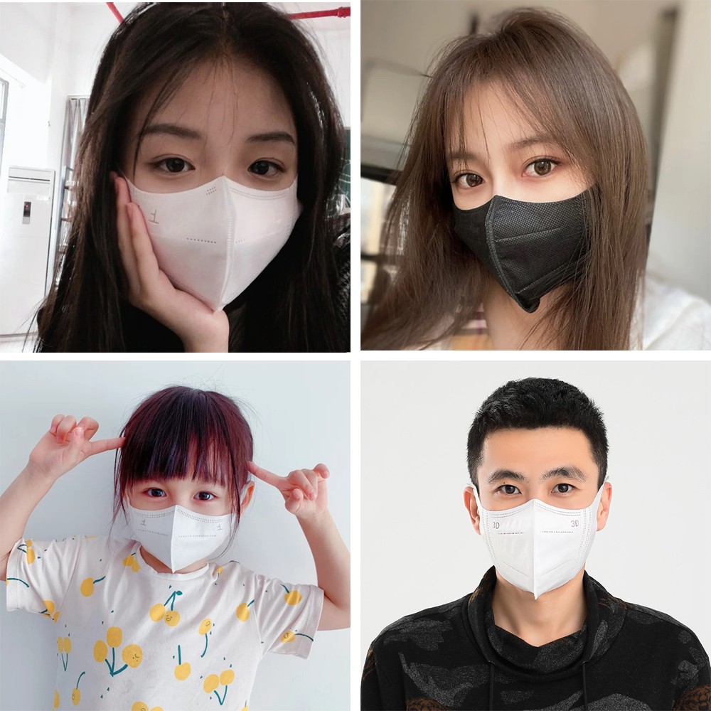 Disposable Mouth Mask Adult 3 Ply Breathable Fabric Face Mask Black Dust 3D Mascarillas Desechables Disposable Adult Mask