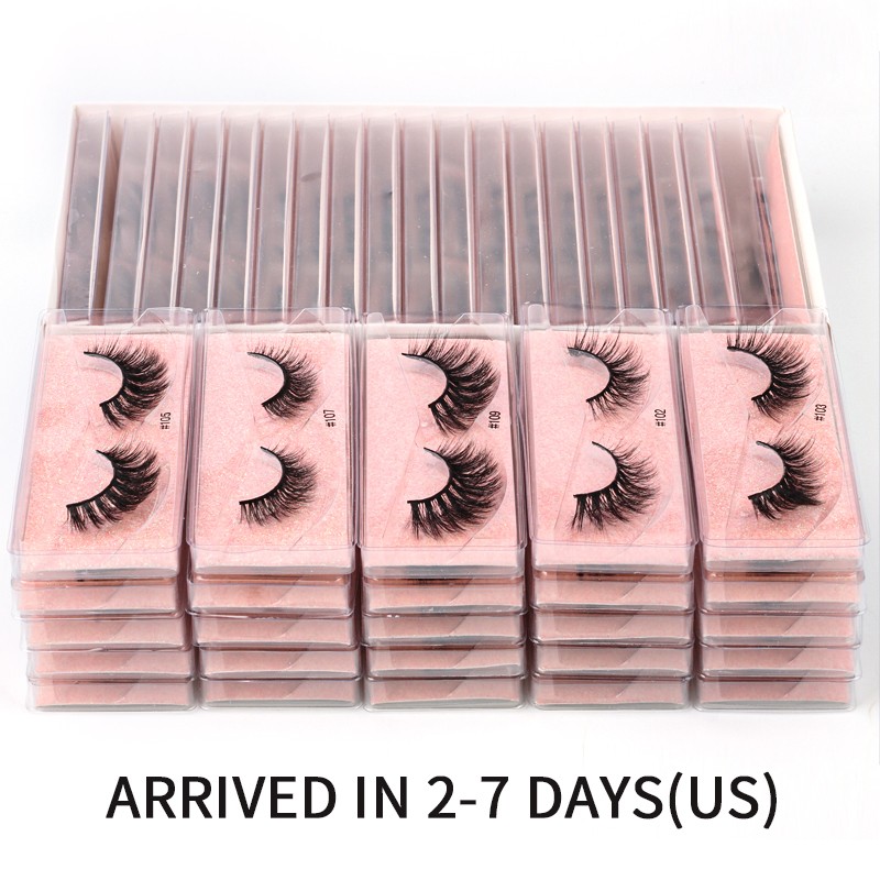 Lanjinglin - Artificial mink eyelashes in bulk, natural eyelashes, wholesale