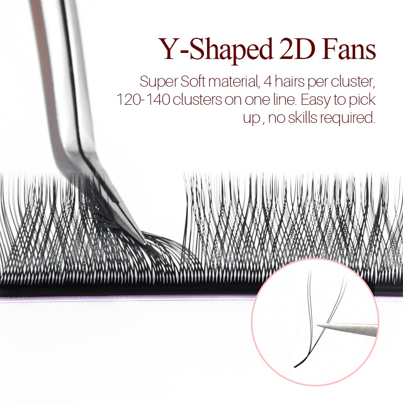 Song Lashes YY Shape Black Brown Blue Purple Eyelashes Extension Two Tip Lashes C/D/DD/LC/LD/M Curl High Quality Idividual