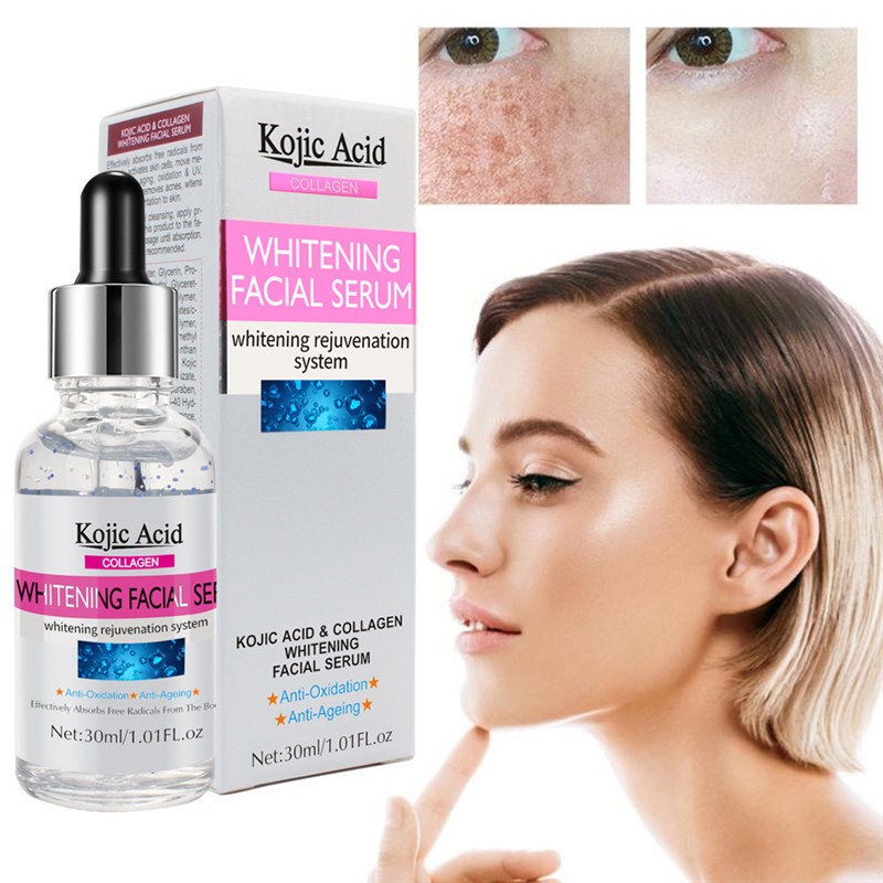 30ml Kojic Acid Moisturizing Serum Anti Aging Natural Skin Care Serum Nourish Brightening Skin Tone Facial Stock Solution TSLM1