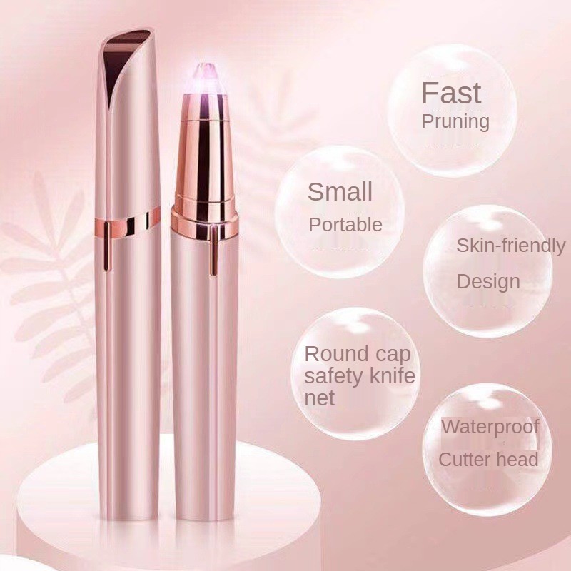 Women Electric Eyebrow Trimmer Usb Rechargeable Eye Brow Epilator Mini Lipstick Shaper Shaver Painless Shaving Face Hair Remover