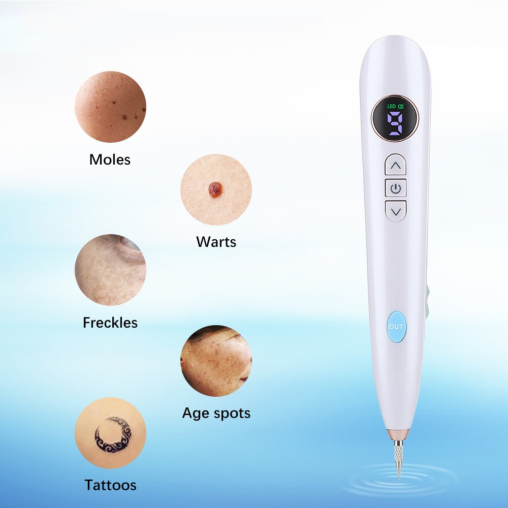 LCD Mole Freckle Removal Pen Wart Removal Spot Plasma Pen Tattoo Black Point Remover Face Body Clean Beauty Skin Care Tool