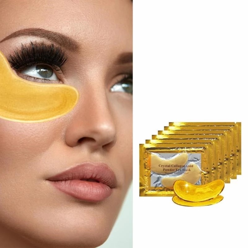InniCare 50/60/80/100pcs Crystal Collagen Golden Eye Mask Dark Circles Acne Beauty Patches for Eye Skin Care Korean Cosmetics