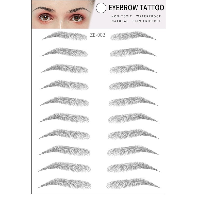 4D Eyebrows Makeup Waterproof Eyebrow Tattoo Sticker Hair Like Long Lasting Natural Fake Eyebrow Lamination Cosmetics