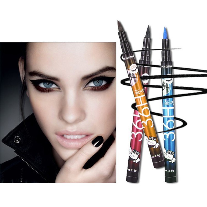 Professional Liquid Eyeliner Pencil Waterproof 36 Hours Liquid Quick Dry Long Lasting Soft Makeup Tools TSLM1 1pc