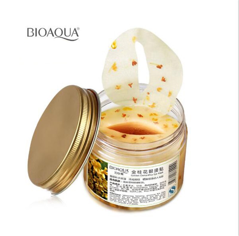 BIOAQUA Gold Osmanthus Eye Mask Eye Patch Women Collagen Gel Dark Circles Acne Face Mask Patches Free Eye Skin Care