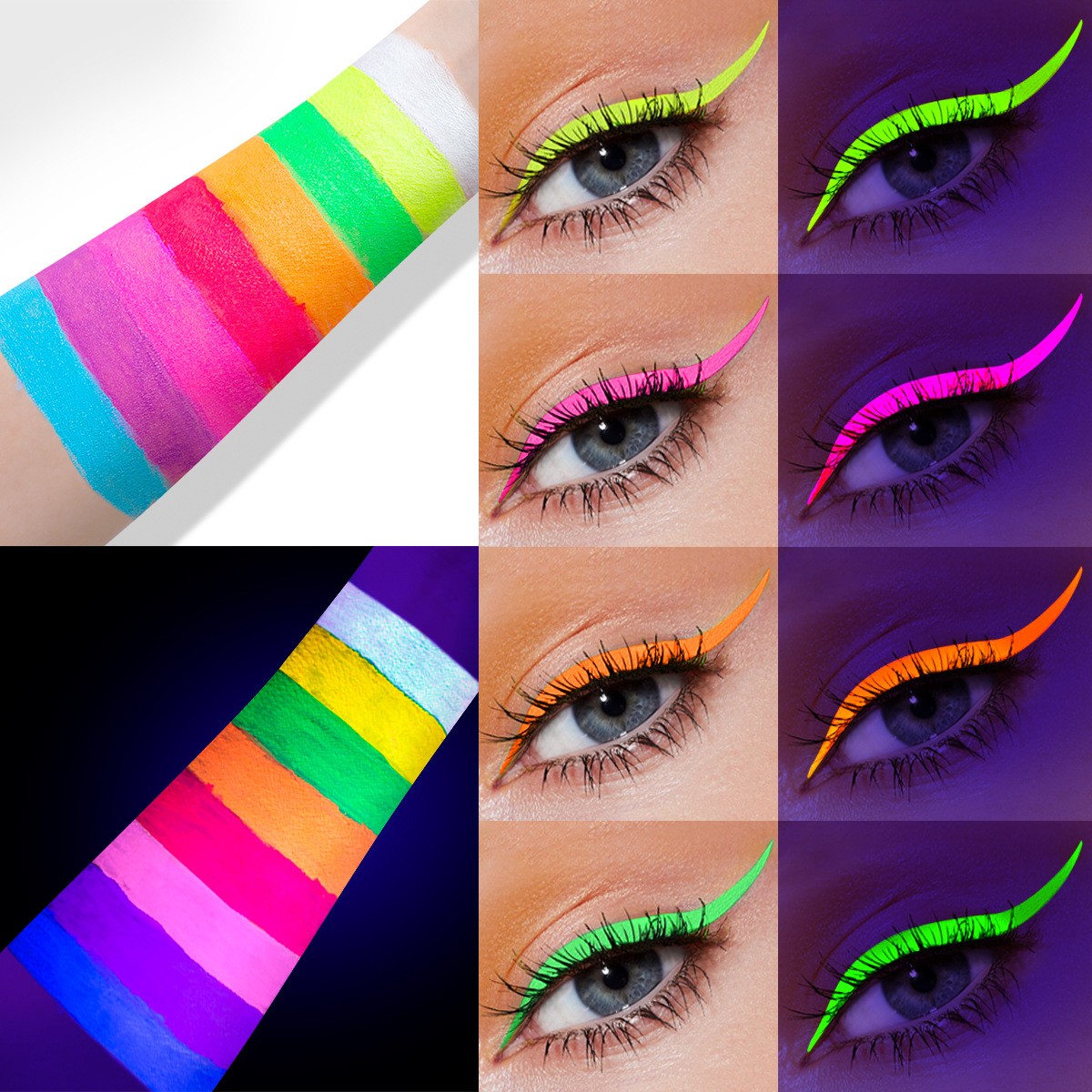 Derol Fluorescent Eyeliner Quick Drying Water Soluble Luminous Liquid Eyeliner Smooth and easy to apply fashion beauty makeup