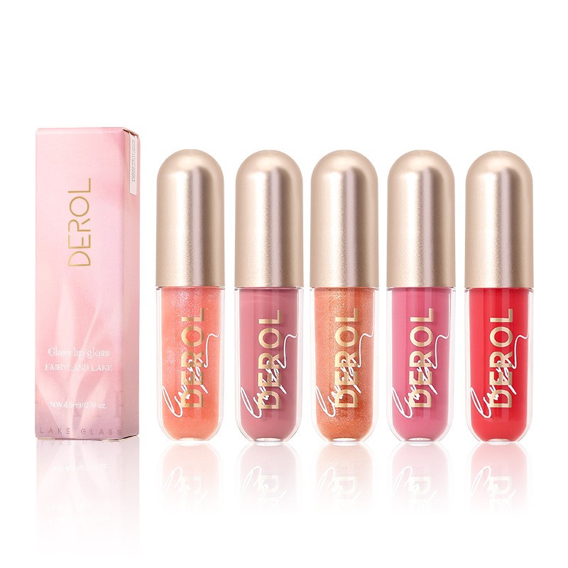 Derol Ginger Mint Matte Lip Glaze Plump and Moisturizing Lip Colored Lipgloss Liquid Lasting Underwater Light Transparent Lip Gloss