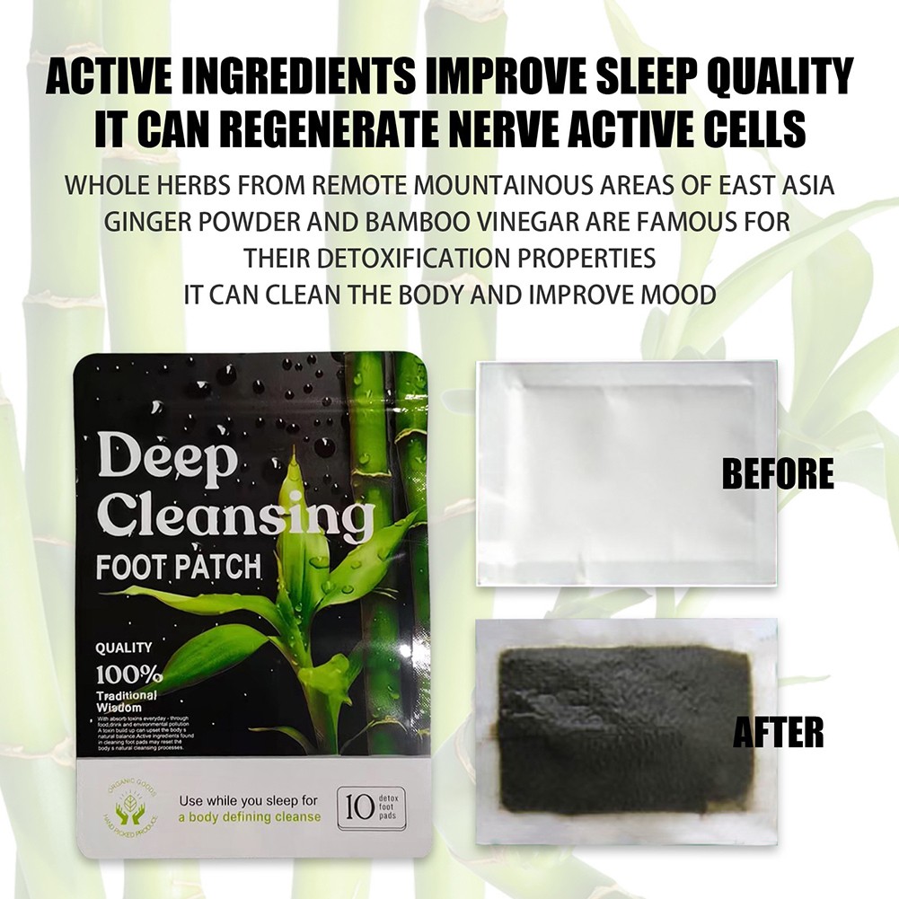 10pcs Detox Foot Patches Pads For Stress Relief & Deep Sleep Body Detox Feet Slimming Cleansing herbalstick dropship