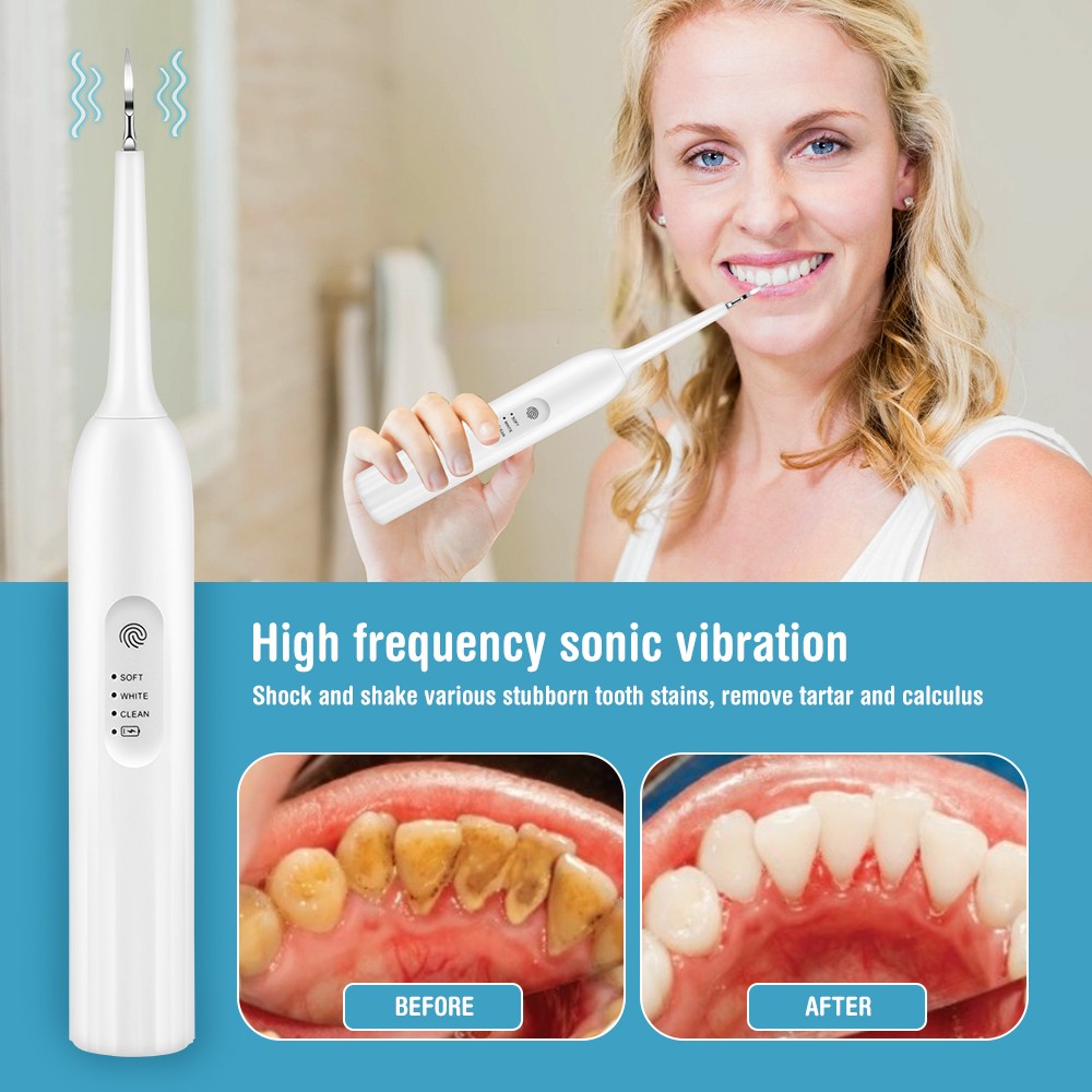 Ultra Sonic Dental Scaler Dental Oral Tartar Electric Teeth Sonic Calculus Remover Plaque Stains Cleaner Teeth Scaler