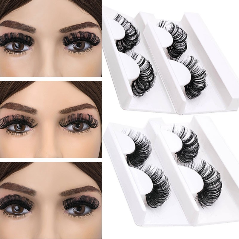 1pairs 8-20mm False Eyelashes Russia Curl Lashes DD Volume Handmade Thick Mink Eyelashes Full Strip Lashes Cruelty Free Cilios