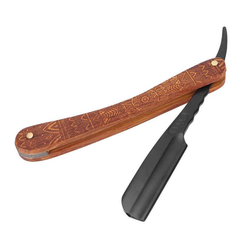 Professional Shaving Razors Comfortable Gripping Straight Razor Razor Rosewood Handle Zinc Alloy Razor Head Slippery Design