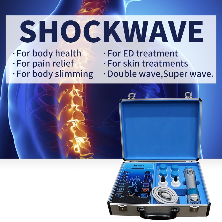 New Touch Screen Shockwave Therapy Device With 7 Heads ED Therapy Pain Relief Lattice Ballistic Shock Wave Physiotherapy Tool