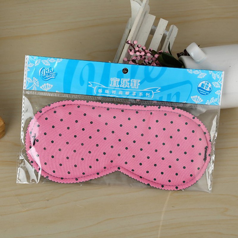 Dot Print Sleeping Mask Soft Eye Cover Portable Travel Comfort Sleep Aid Eye Patch PC