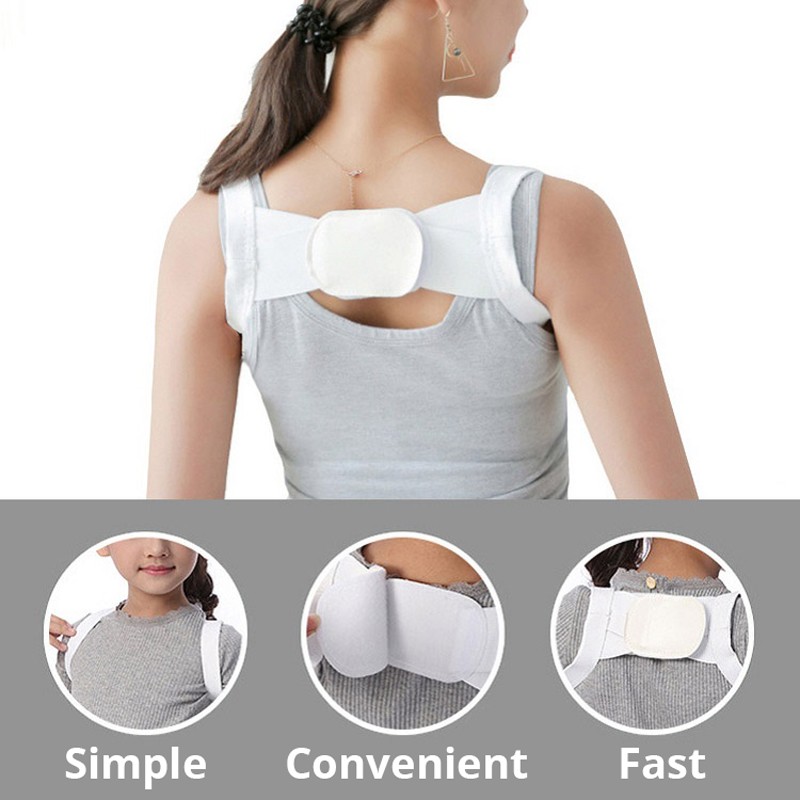 Back Posture Corrector for Kids and Adults, Clavicle Support, Straight Shoulders, Velcro Strap