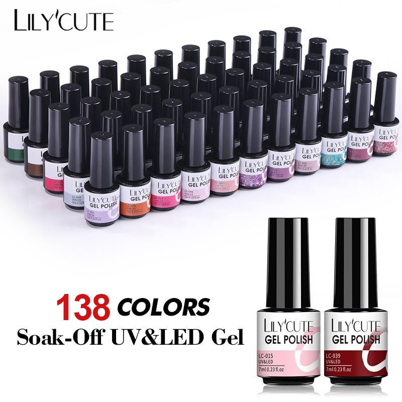 LILYCUTE Nail Gel Polish Set All For Manicure UV LED Dryer Lamp Kit With 18/12pcs Semi-Permanent Soak Off Nail Art Tool Set